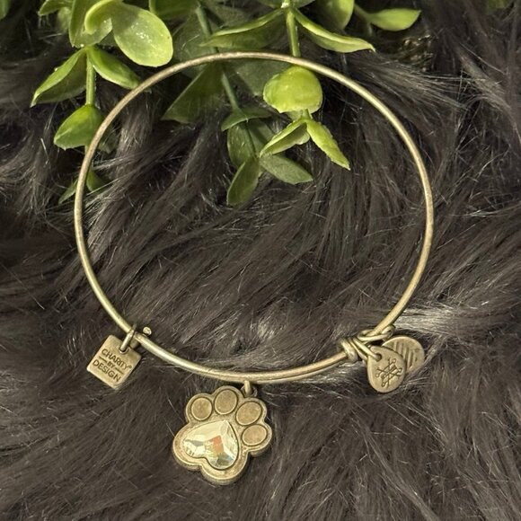 Alex and Ani Heart Cz Paw Bracelet - Picture 3 of 4